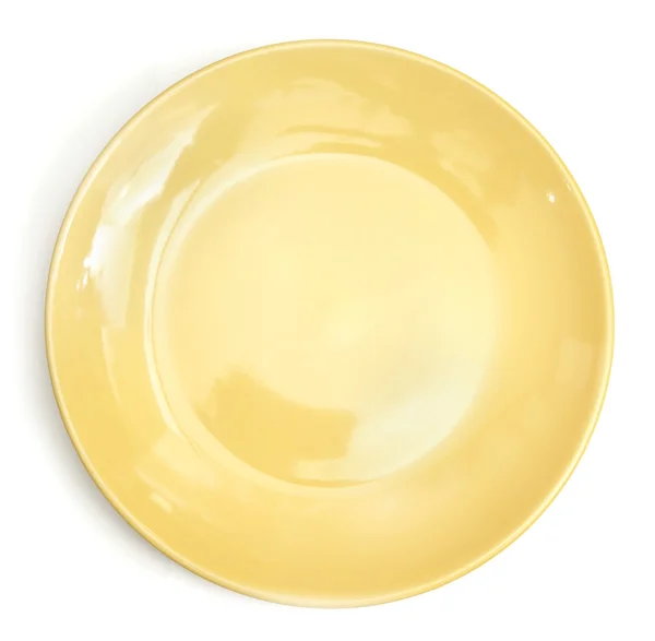 stock image Yellow plate. isolated