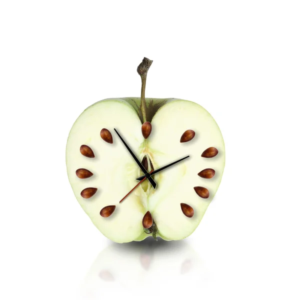 Reloj de manzana — Foto de Stock