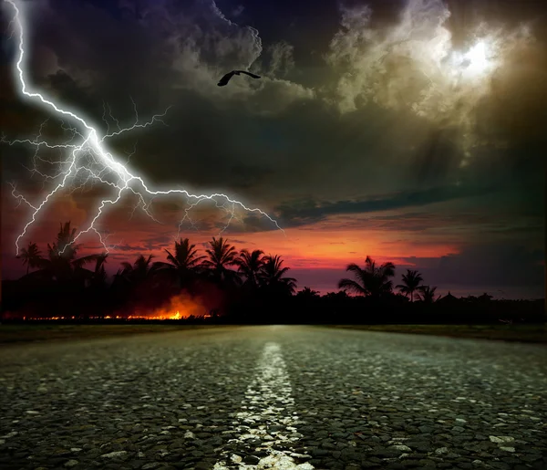 Storm op een manier — Stockfoto