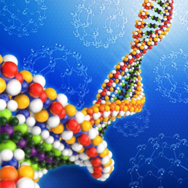 DNA 3d illustration clipart