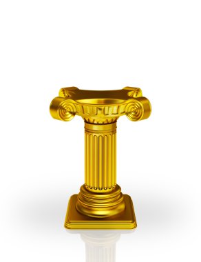 Golden pedestal