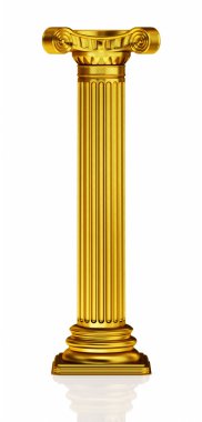 Golden 3d column clipart