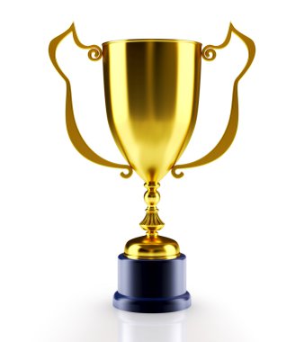 Golden trophy cup clipart