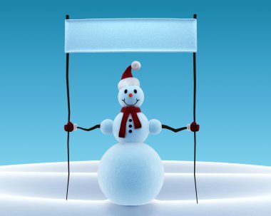 banner snowman