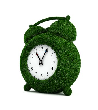 Grassed alarm clock clipart