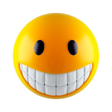 Yellow smiley sphere clipart