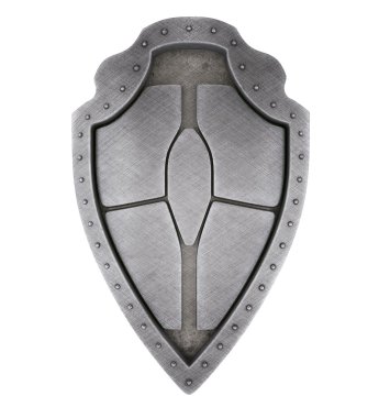 Medieval brushed shield clipart