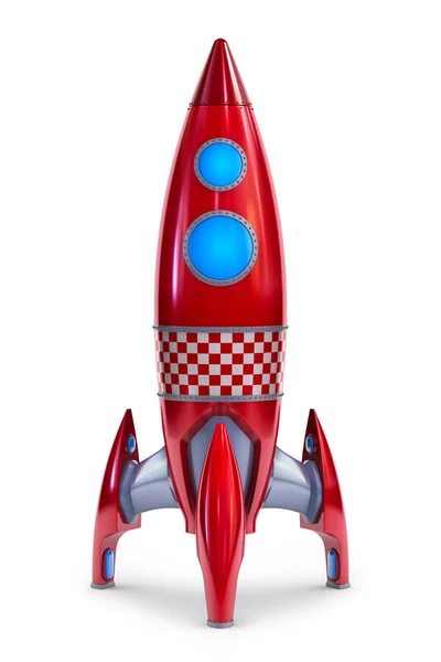 Červená raketa koncept — Stock fotografie