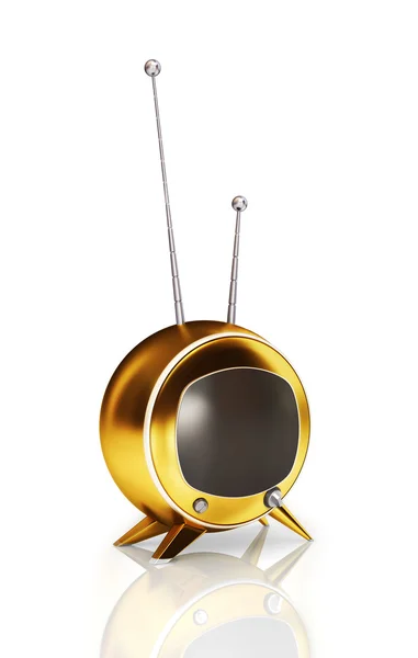 Elegante esfera dorada TV — Foto de Stock