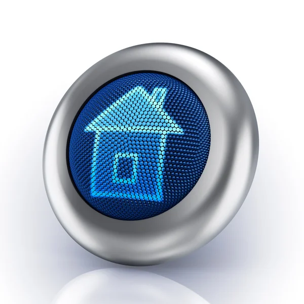 Home-Button-Konzept (3D-Renderer)) — Stockfoto