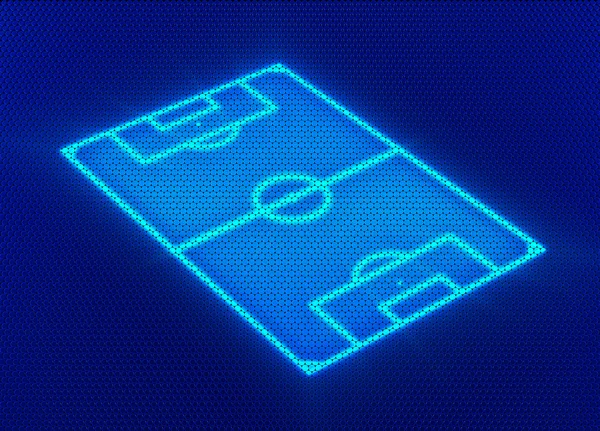Soccer pitch digital background — Stock Photo, Image