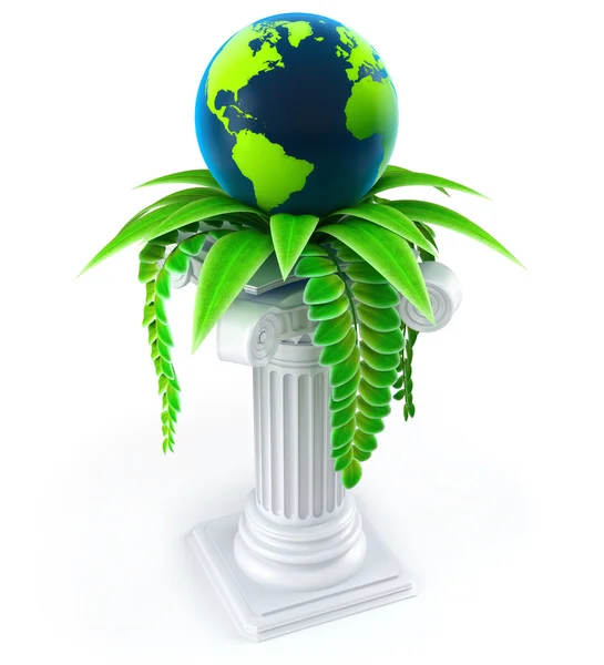 Globe on a pedestal — Stock Photo, Image