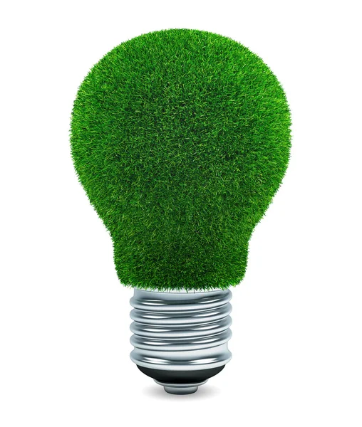 Grassed light bulb — Stock Photo, Image