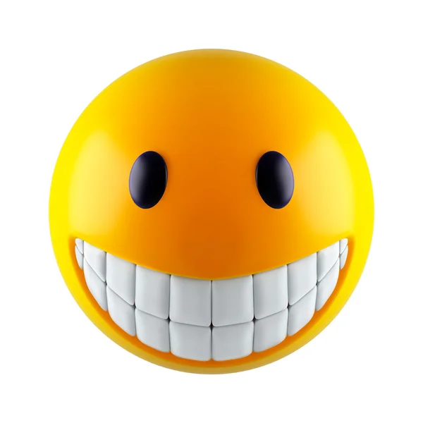 Esfera sorridente amarela — Fotografia de Stock