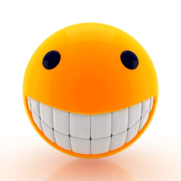 Esfera sorridente amarela — Fotografia de Stock