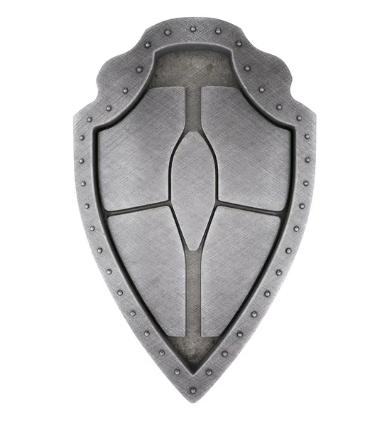 Medieval brushed shield — Stock Photo, Image