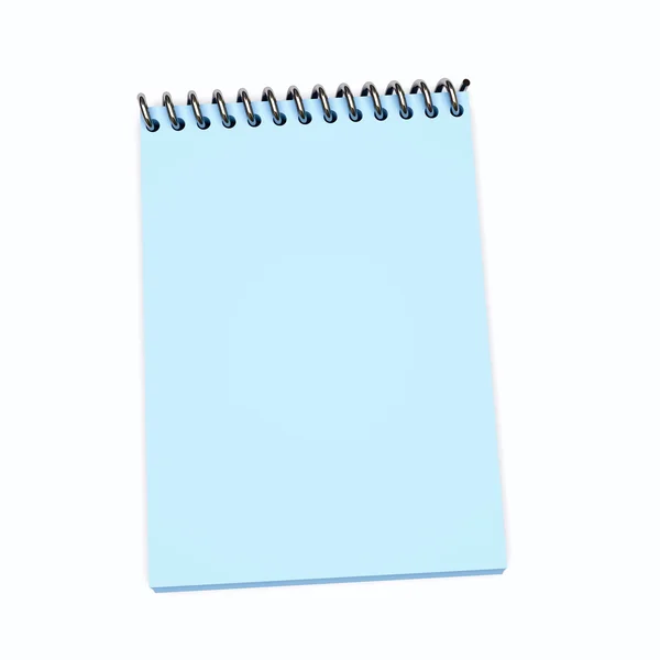 Mjuk blå anteckningsboken — Stockfoto