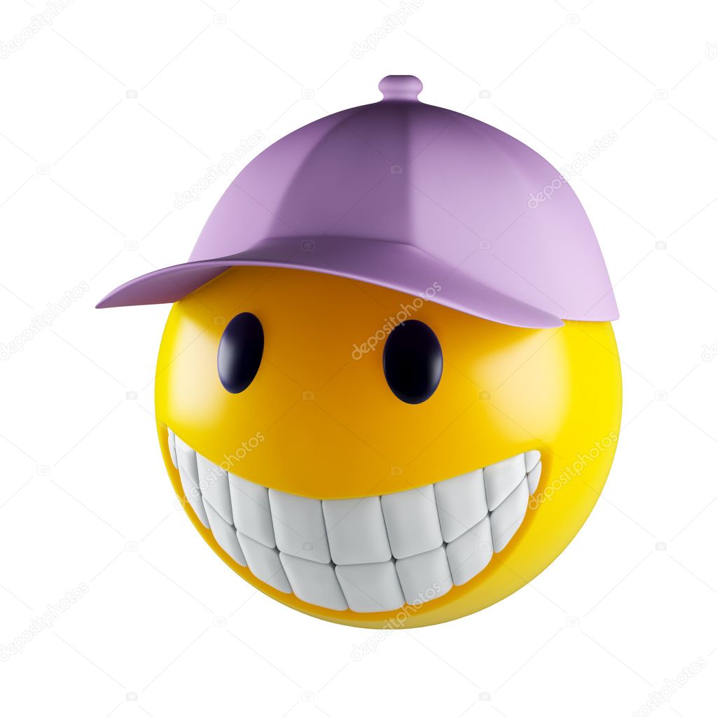 smiley face baseball cap