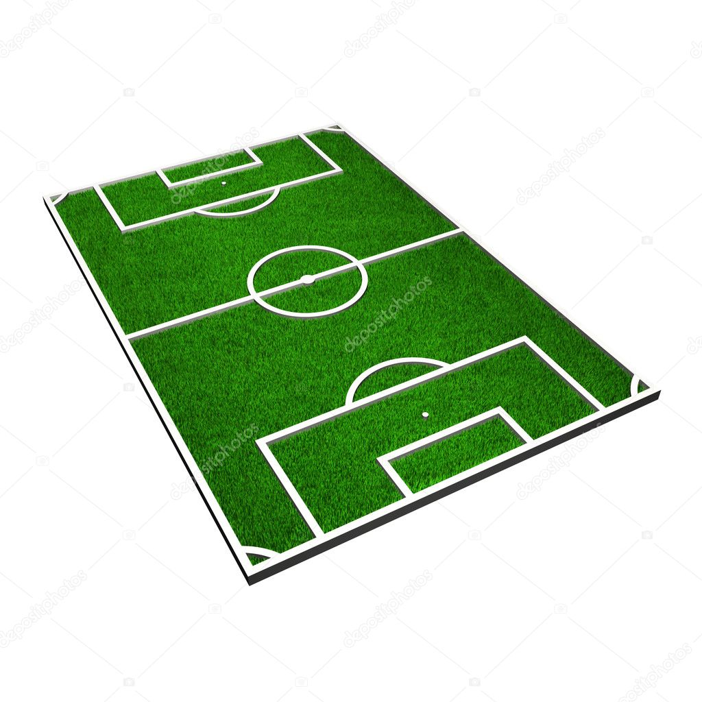3d model of a soccer pitch
