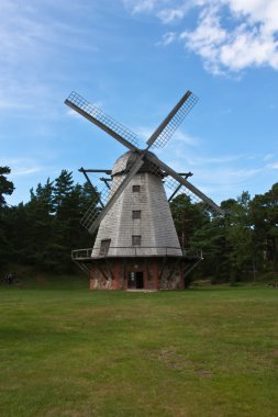 Windmill in Ventspils clipart