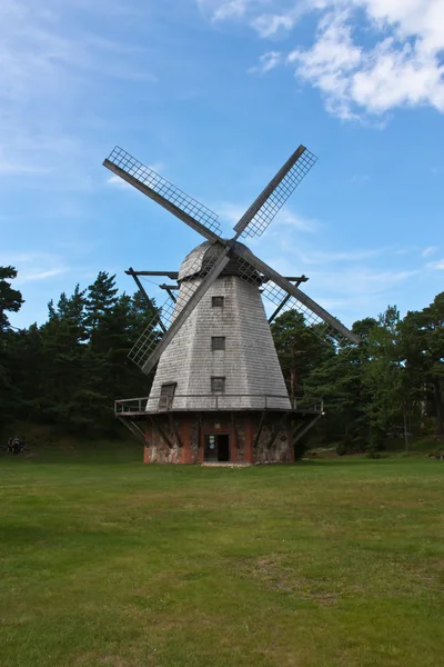 stock image Windmill in Ventspils