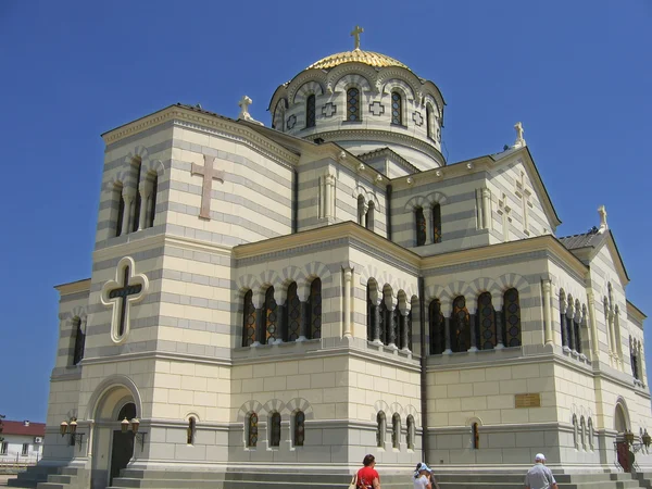弗拉基米尔 · 大教堂在塞瓦斯托波尔 免版税图库图片