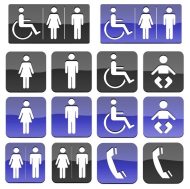 Toilet Bathroom Handicap Public Sign clipart