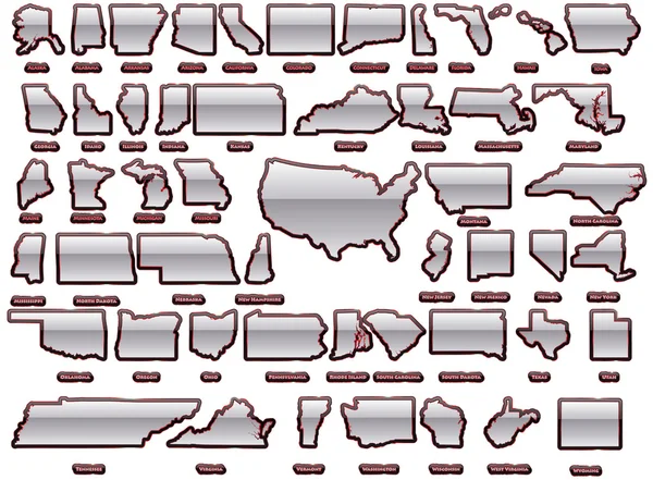 stock vector States of America pack