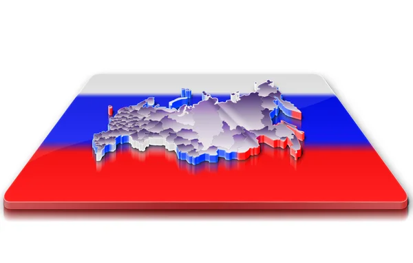 Una semplice mappa 3D della Russia — Foto Stock