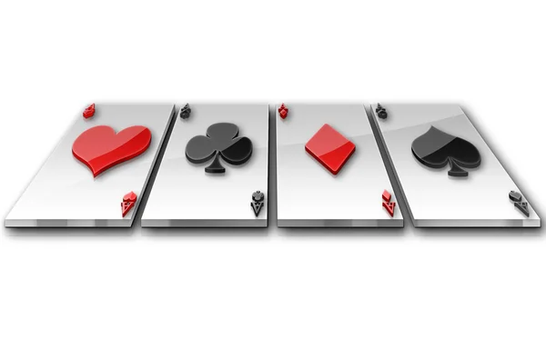 Playing cards 3d — Stock Photo, Image