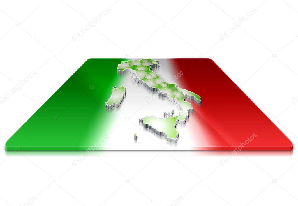 A simple 3D map of Italy