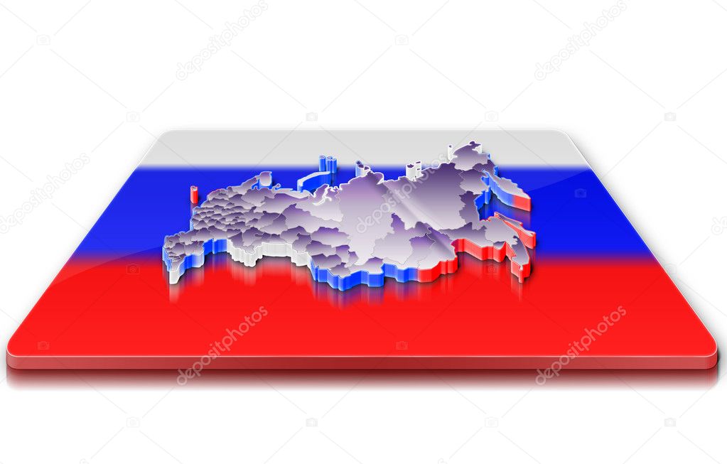 A simple 3D map of Russia