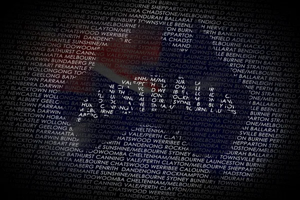 Australie carte du texte — Photo