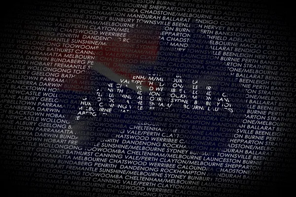 Australia mappa dal testo — Foto Stock