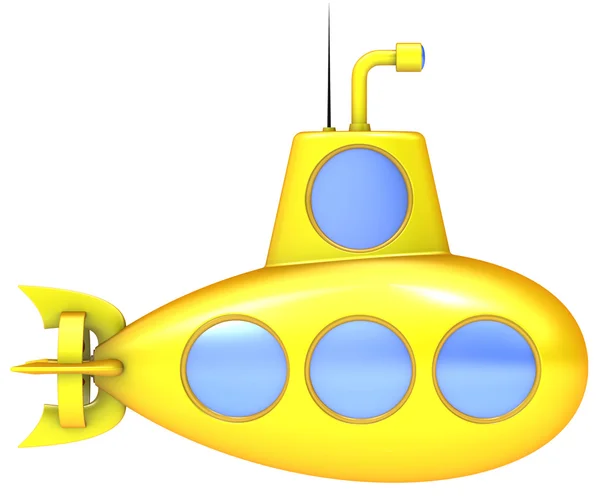 Żółtej łodzi podwodnej. — Zdjęcie stockowe