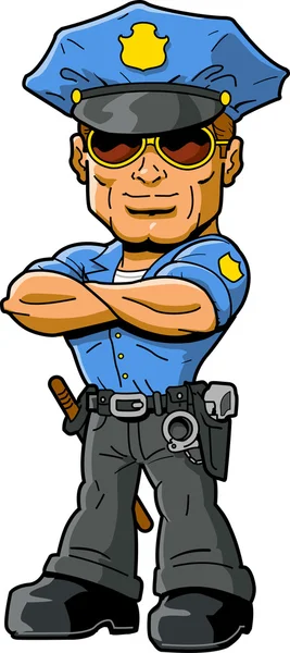 Cool Tough Policeman — Wektor stockowy
