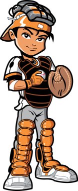 Baseball Player Catcher clipart