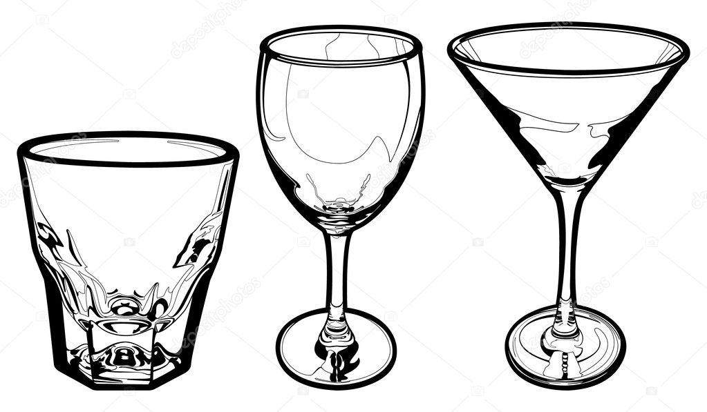 Vector Drinking Glasses Stock Vector Image by ©JRMurray76 #9209018