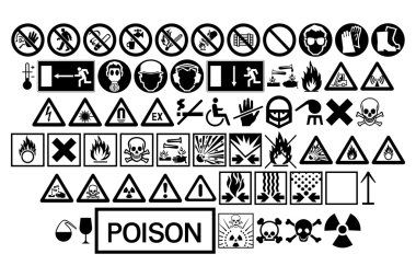 Various warning signs