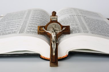 Bible with Cross clipart