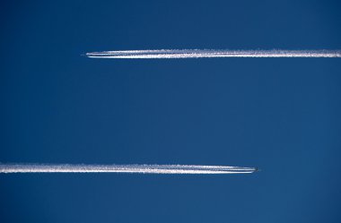 Two planes in the air clipart