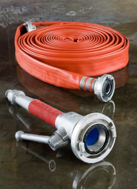 Firehose and nozzle clipart