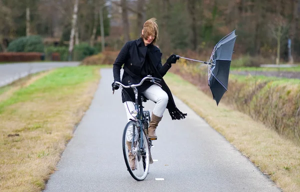 stock image Fighting against the wind