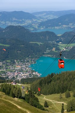 Cableway near Wolfgangsee clipart