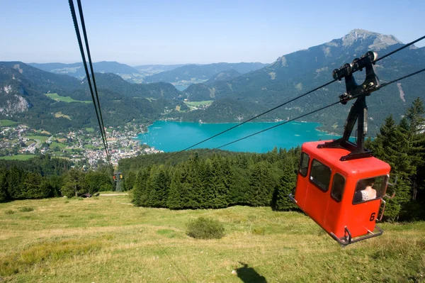 Cableway near Wolfgangsee — Stock Photo, Image
