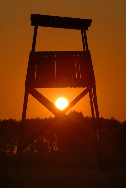 Una torre di guardia ad Auschwitz — Foto Stock