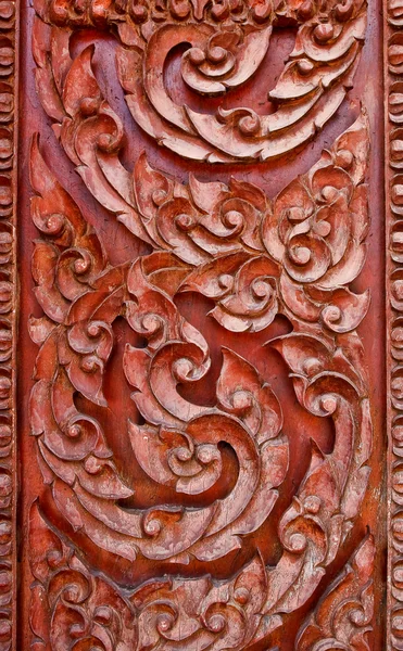 Pattern carved on wood background — Stock Photo, Image