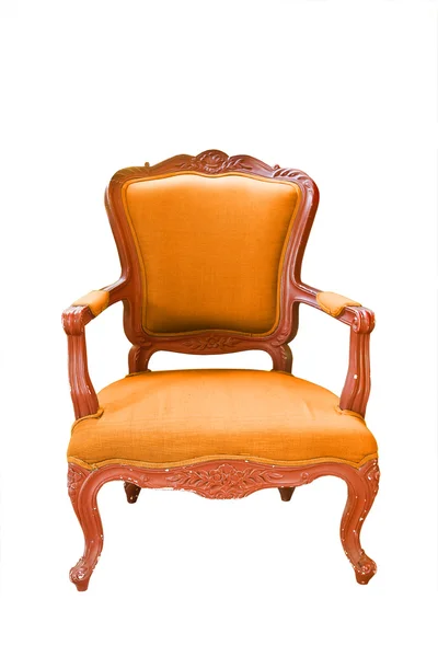 Antique yellow armchair — Stock Photo, Image