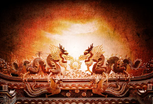 Dragones en templo chino —  Fotos de Stock