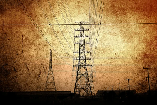 stock image High voltage towers.